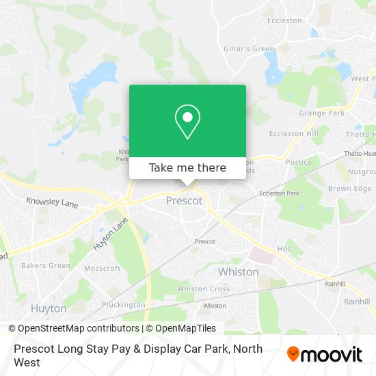 Prescot Long Stay Pay & Display Car Park map
