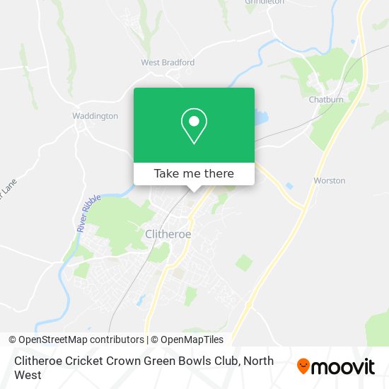 Clitheroe Cricket Crown Green Bowls Club map