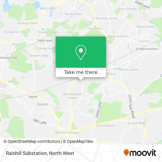 Rainhill Substation map