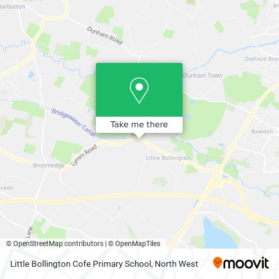 Little Bollington Cofe Primary School map