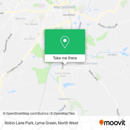 Robin Lane Park, Lyme Green map