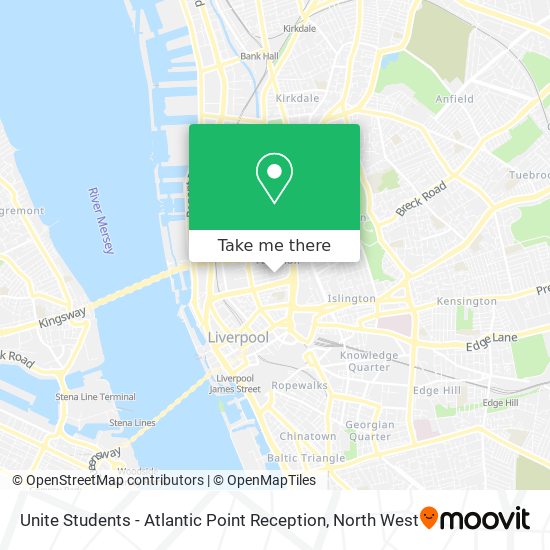Unite Students - Atlantic Point Reception map