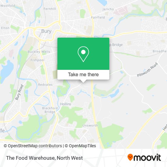 The Food Warehouse map
