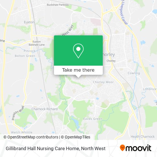 Gillibrand Hall Nursing Care Home map