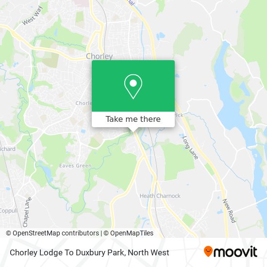 Chorley Lodge To Duxbury Park map