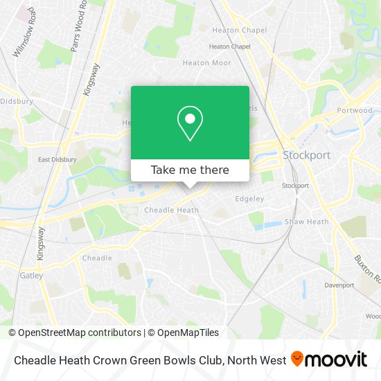 Cheadle Heath Crown Green Bowls Club map