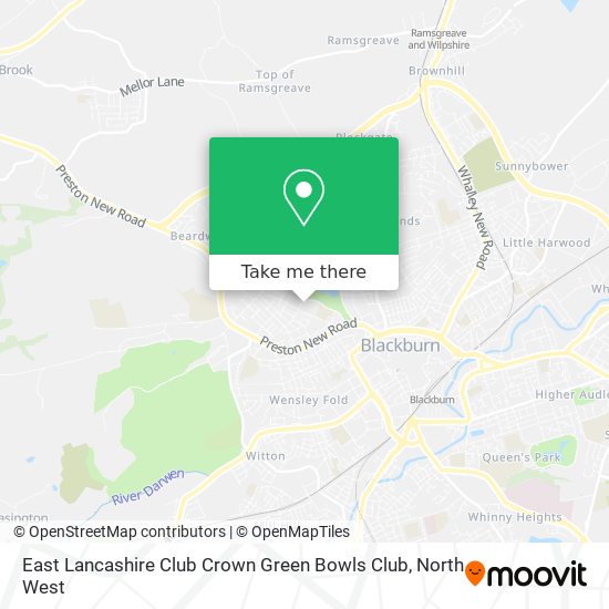 East Lancashire Club Crown Green Bowls Club map