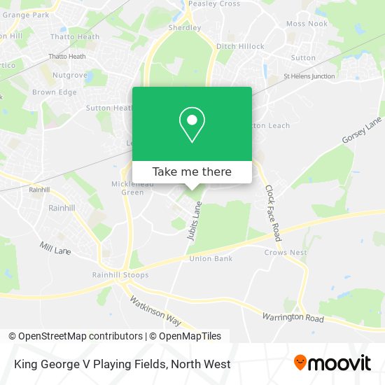 King George V Playing Fields map