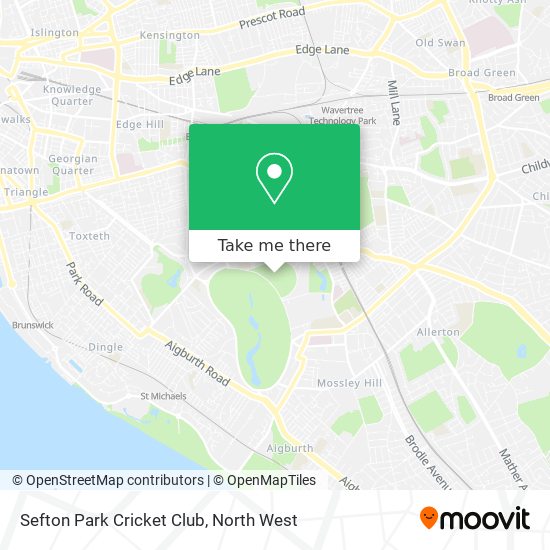 Sefton Park Cricket Club map