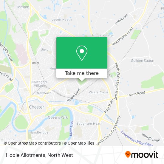 Hoole Allotments map