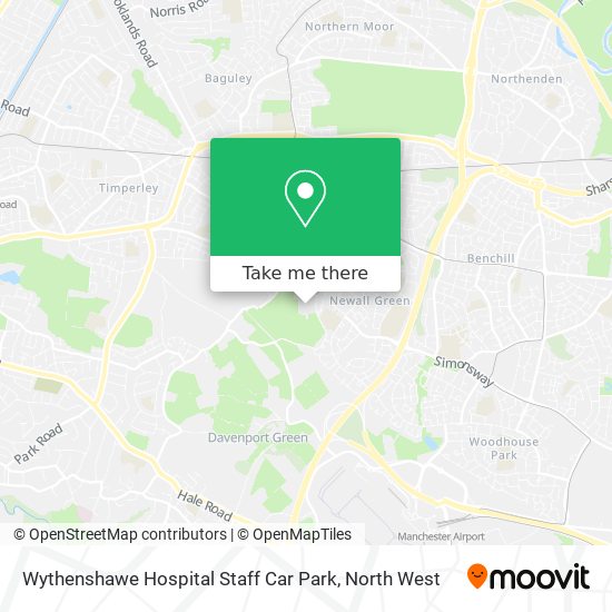 Wythenshawe Hospital Staff Car Park map