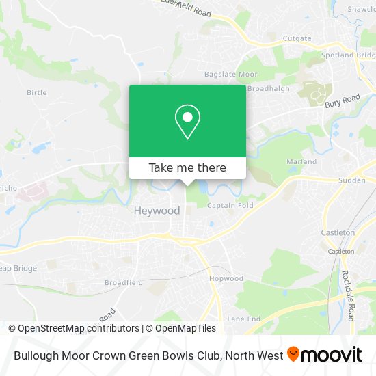Bullough Moor Crown Green Bowls Club map