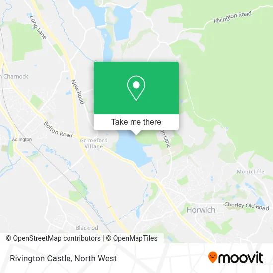 Rivington Castle map