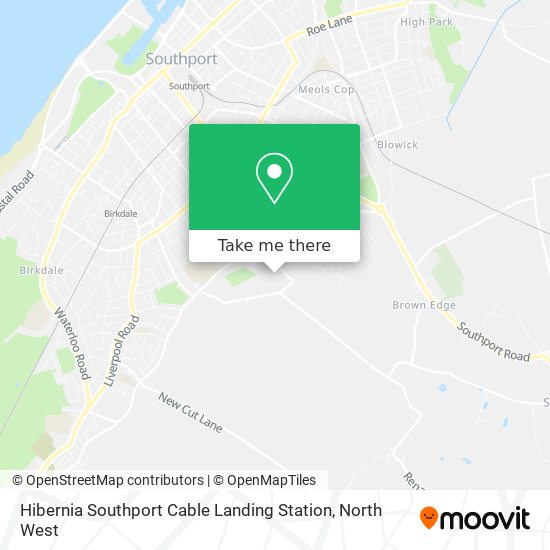 Hibernia Southport Cable Landing Station map