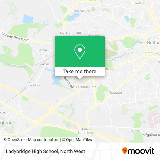 Ladybridge High School map