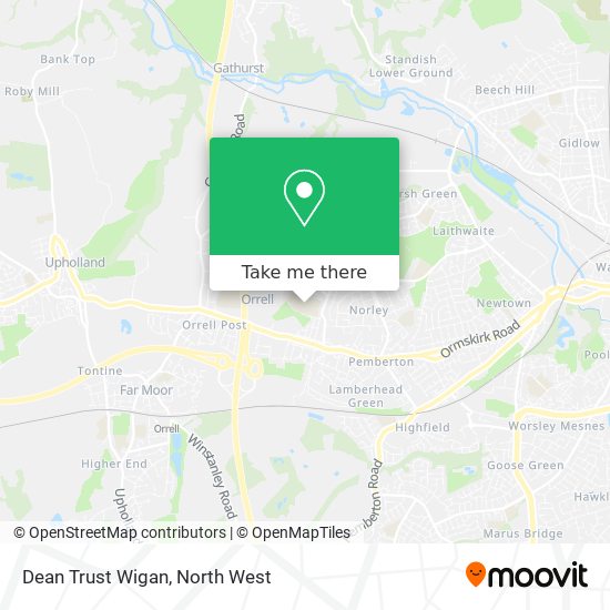 Dean Trust Wigan map