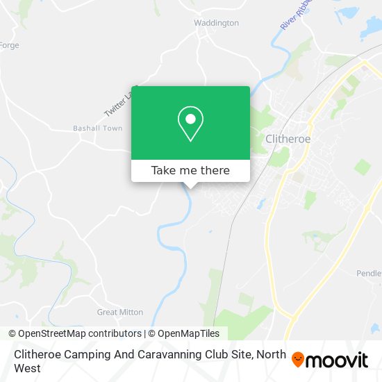 Clitheroe Camping And Caravanning Club Site map