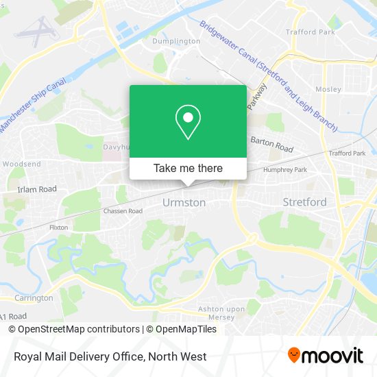 Royal Mail Delivery Office map
