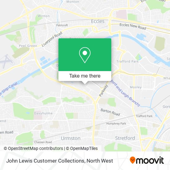 John Lewis Customer Collections map