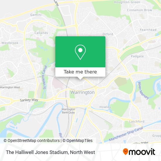 The Halliwell Jones Stadium map