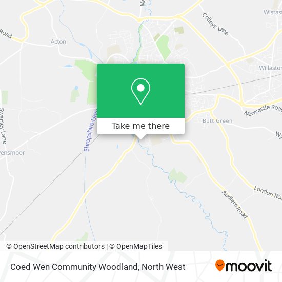 Coed Wen Community Woodland map