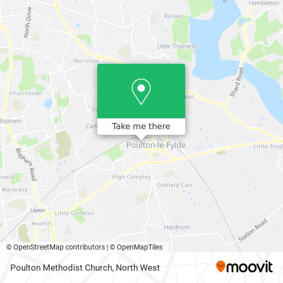 Poulton Methodist Church map