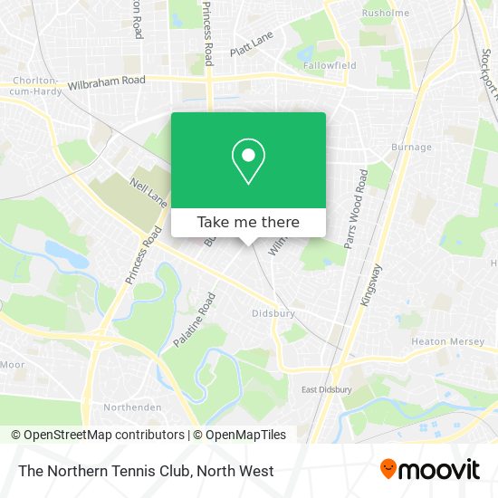 The Northern Tennis Club map