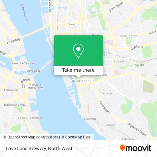 Love Lane Brewery map