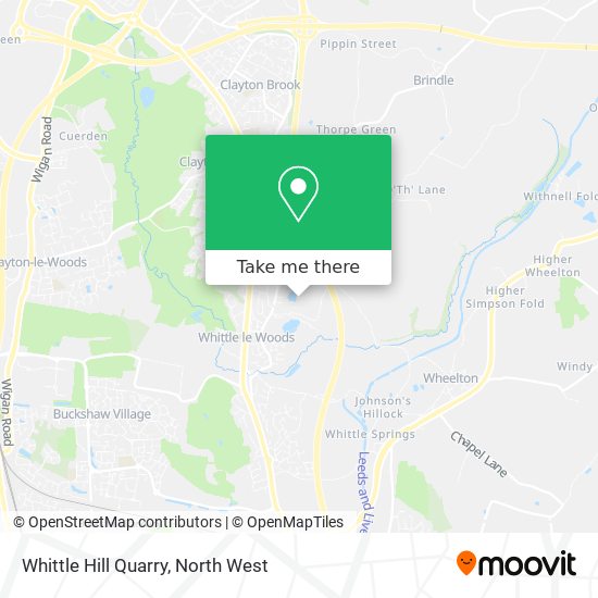 Whittle Hill Quarry map