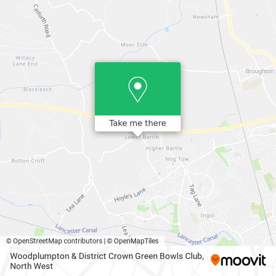 Woodplumpton & District Crown Green Bowls Club map