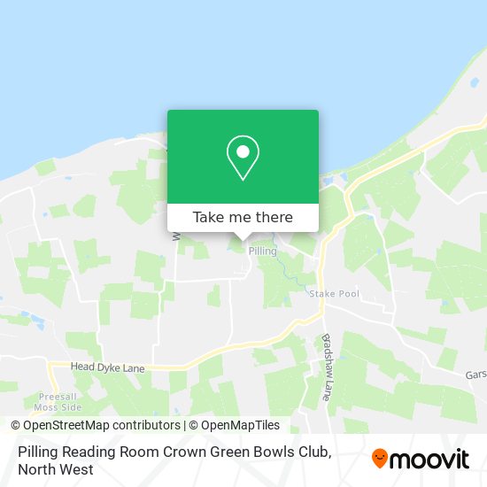 Pilling Reading Room Crown Green Bowls Club map