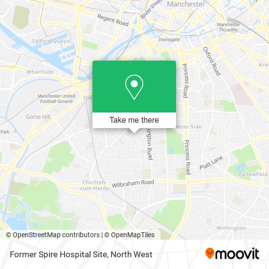 Former Spire Hospital Site map