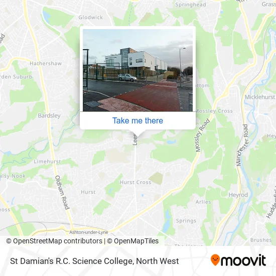 St Damian's R.C. Science College map