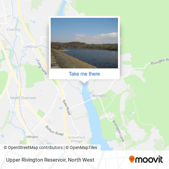 Upper Rivington Reservoir map