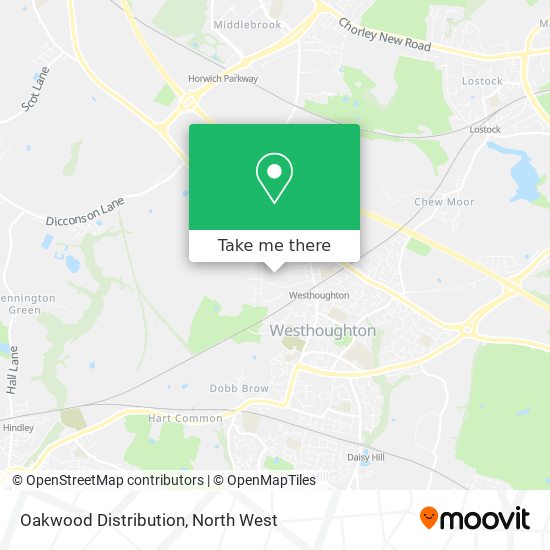 Oakwood Distribution map