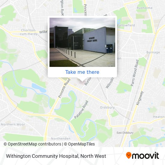 Withington Community Hospital map