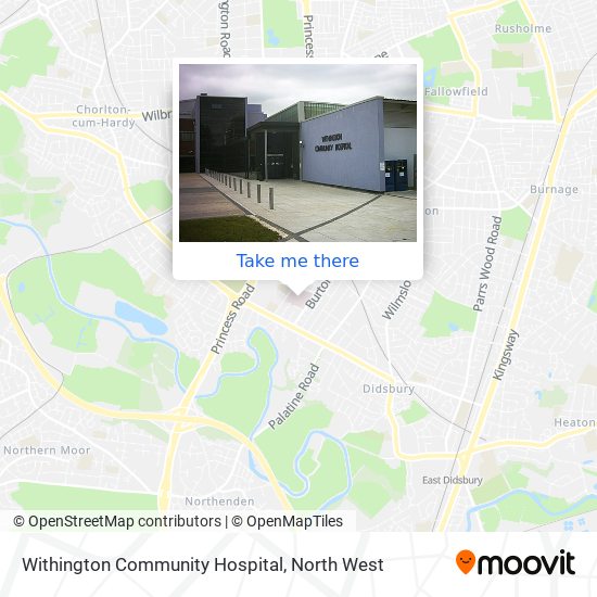 How to get to Withington Community Hospital in Manchester by bus, light ...