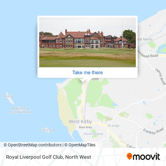 How to get to Royal Liverpool Golf Club in Hoylake by bus or train?