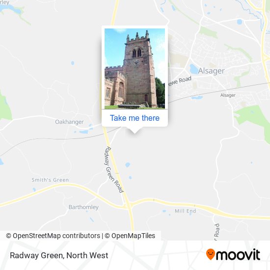 Radway Green map