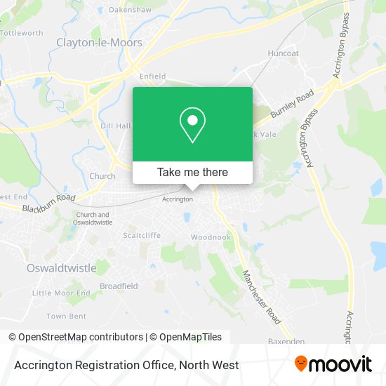 Accrington Registration Office map