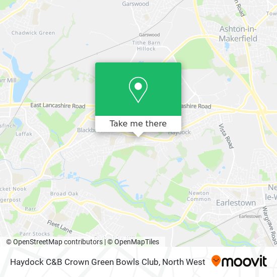 Haydock C&B Crown Green Bowls Club map