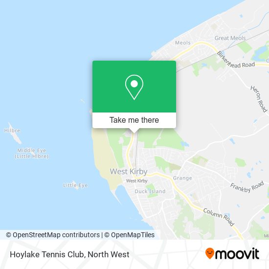 Hoylake Tennis Club map