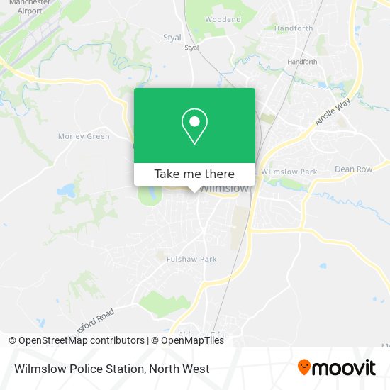 Wilmslow Police Station map