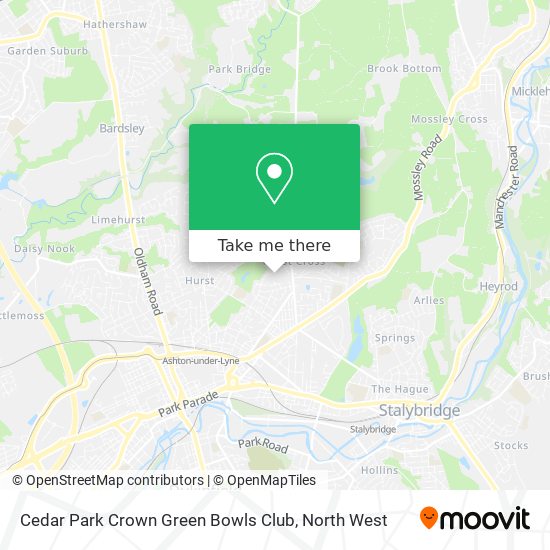Cedar Park Crown Green Bowls Club map