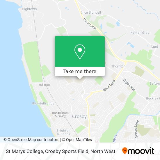 St Marys College, Crosby Sports Field map