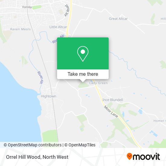 Orrel Hill Wood map