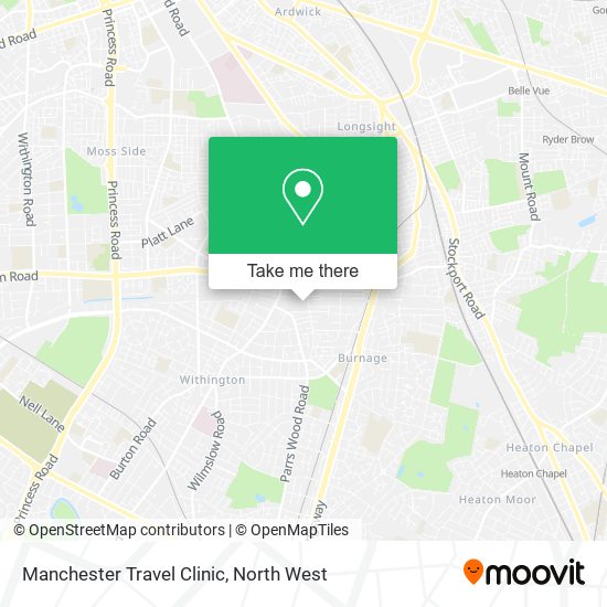 Manchester Travel Clinic map