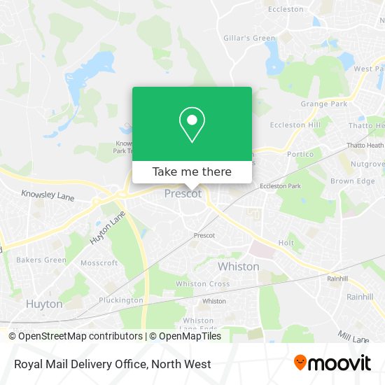 Royal Mail Delivery Office map