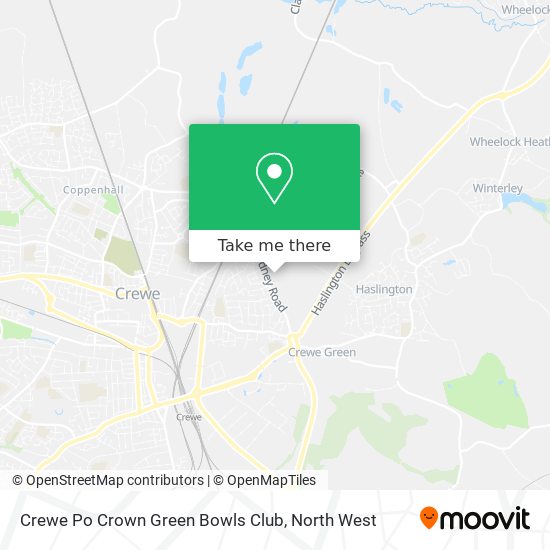 Crewe Po Crown Green Bowls Club map