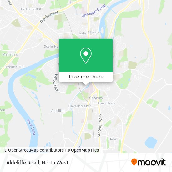 Aldcliffe Road map